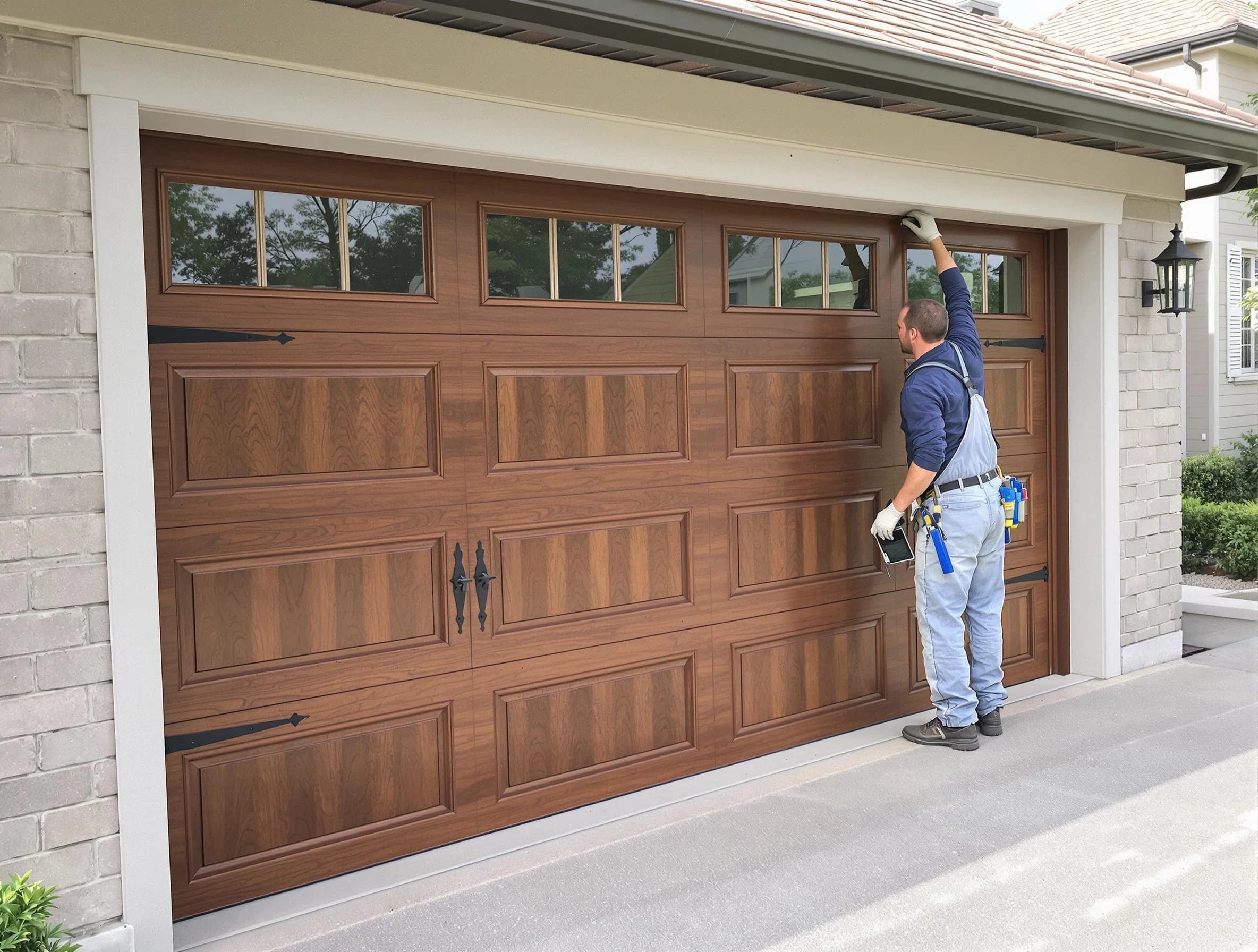 Custom garage door showcase by Enon Garage Door Repair in Enon