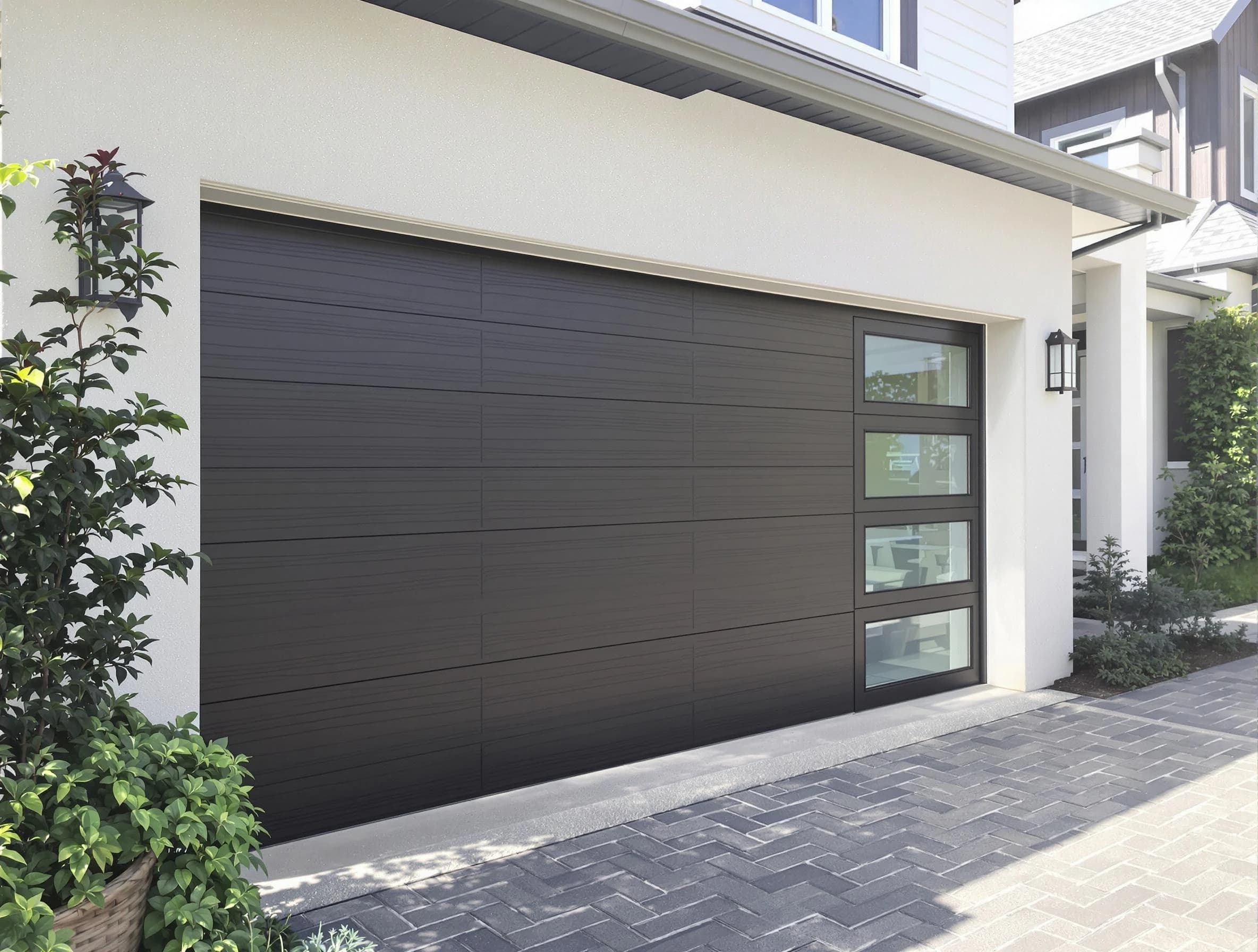 Custom garage door installation by Enon Garage Door Repair in Enon