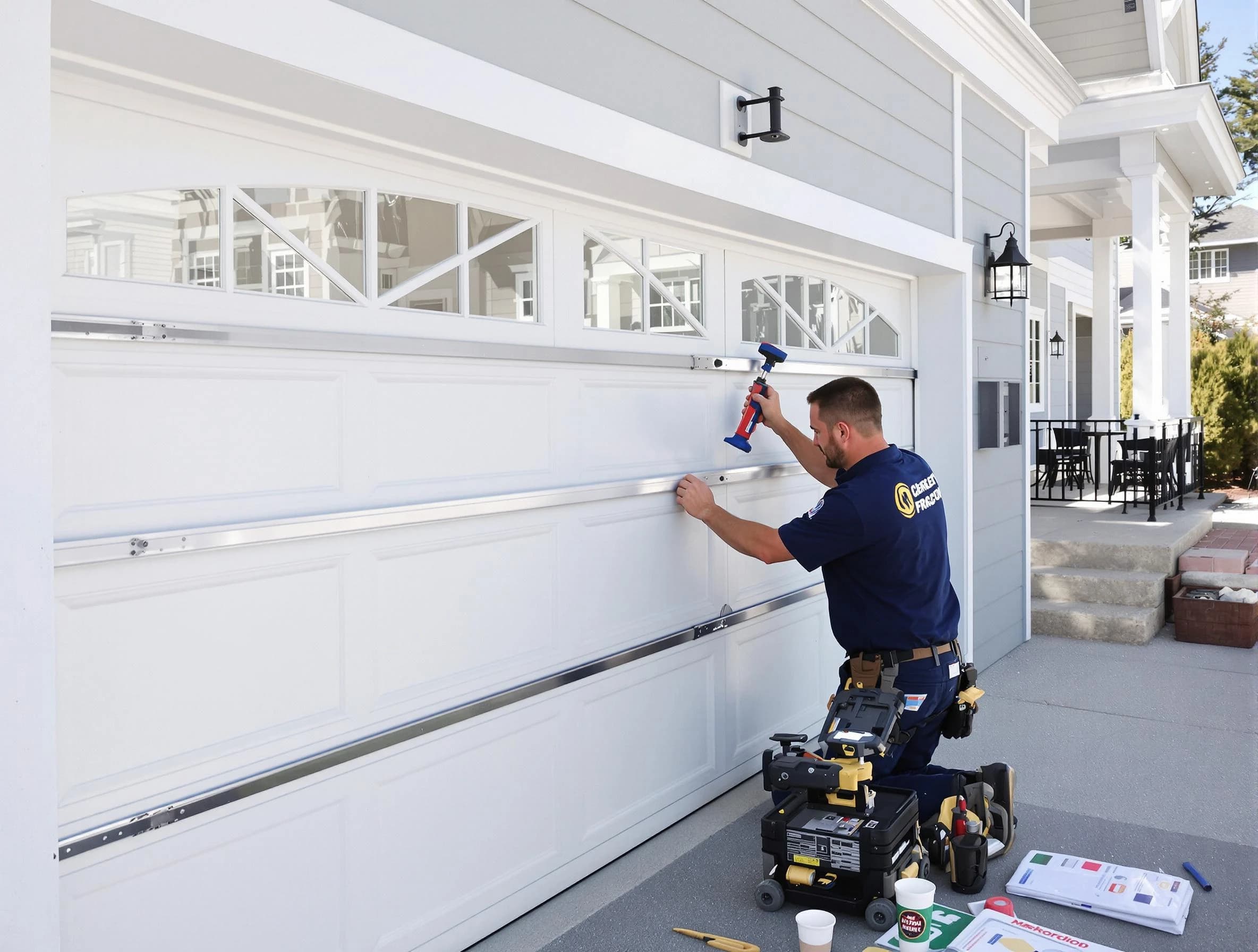 Professional garage door installation by Enon Garage Door Repair in Enon