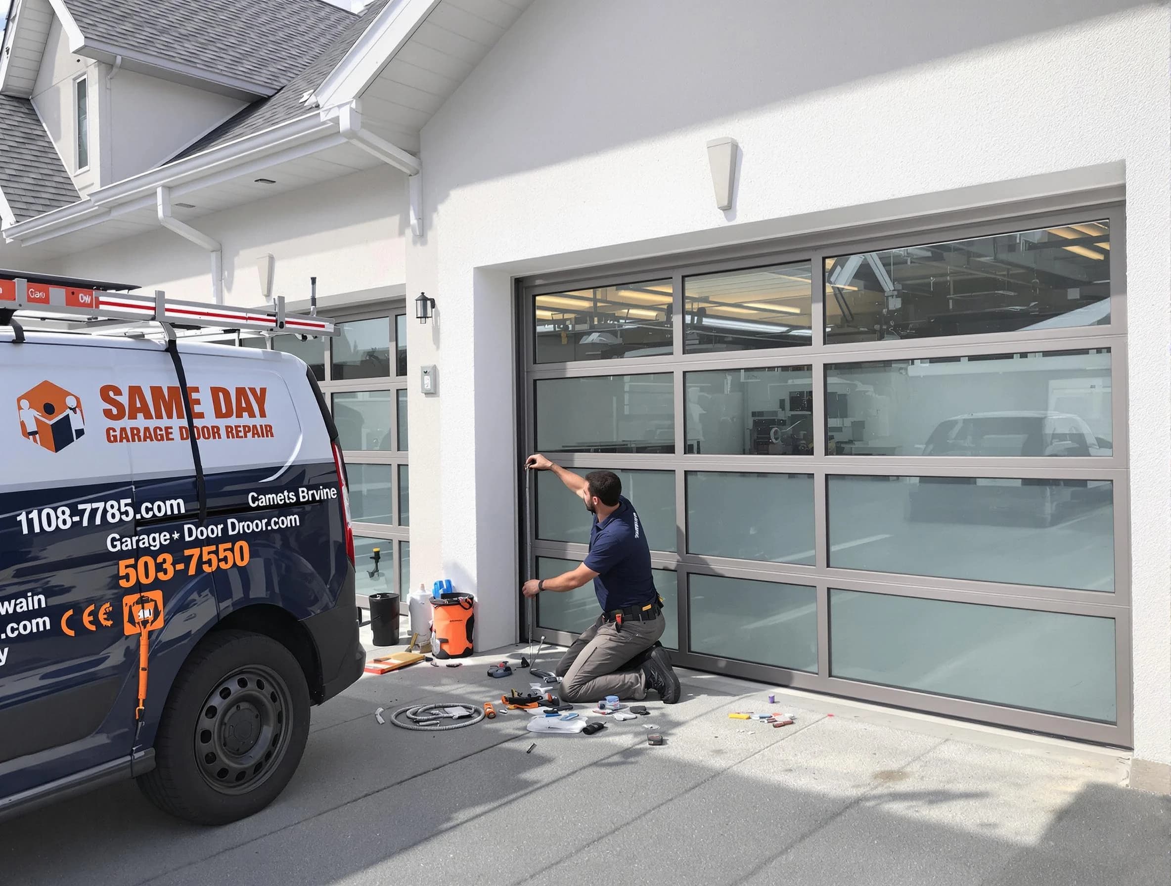 Same-day garage door repair service by Enon Garage Door Repair in Enon
