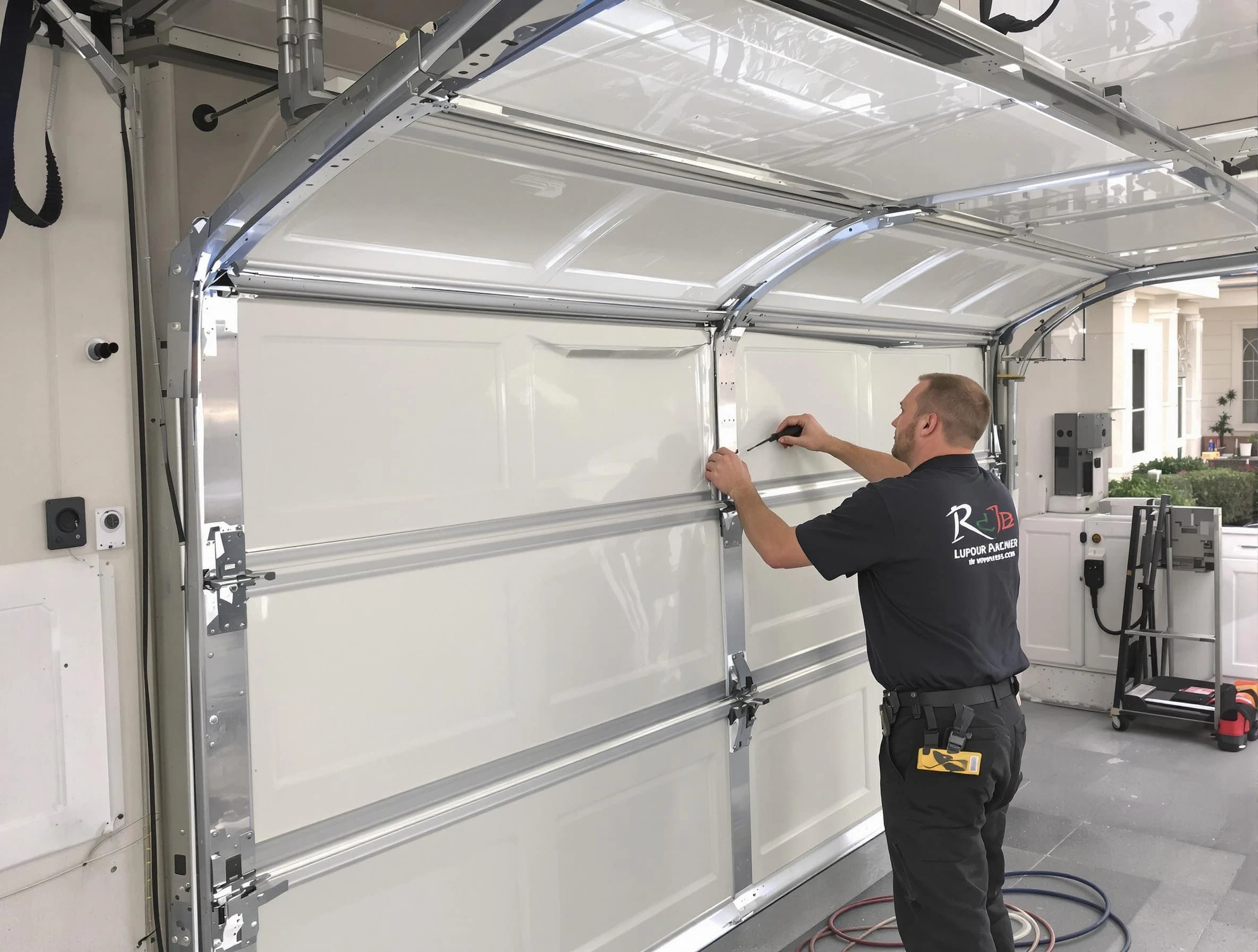 Enon Garage Door Repair professional performing panel repair in Enon