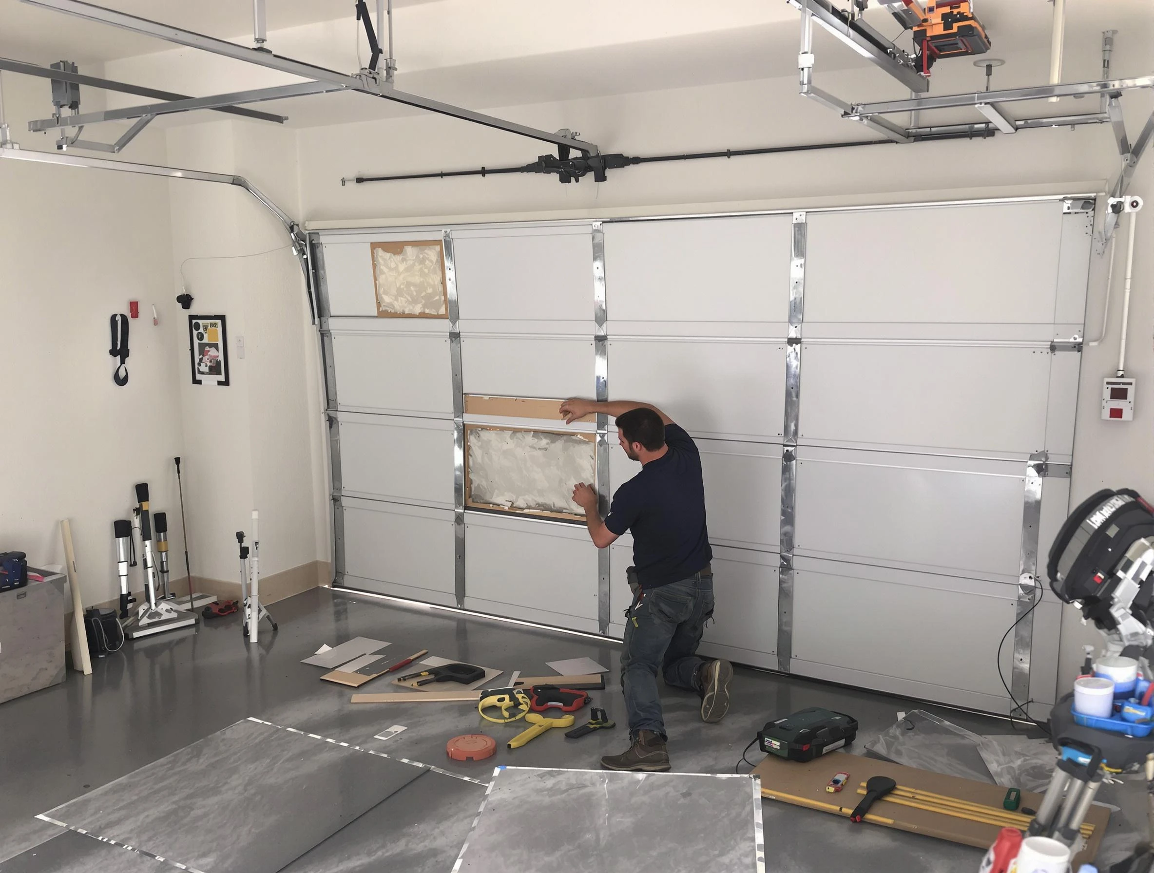 Garage Door Panel Repair in Enon