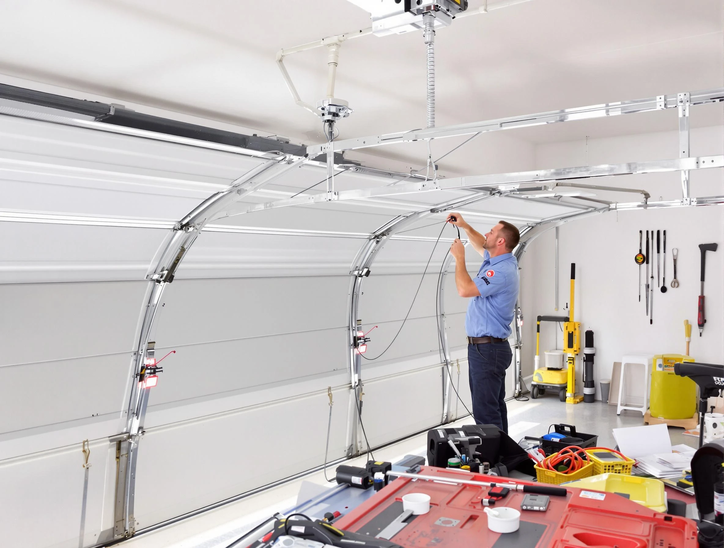 Garage door cable repair service by Enon Garage Door Repair in Enon