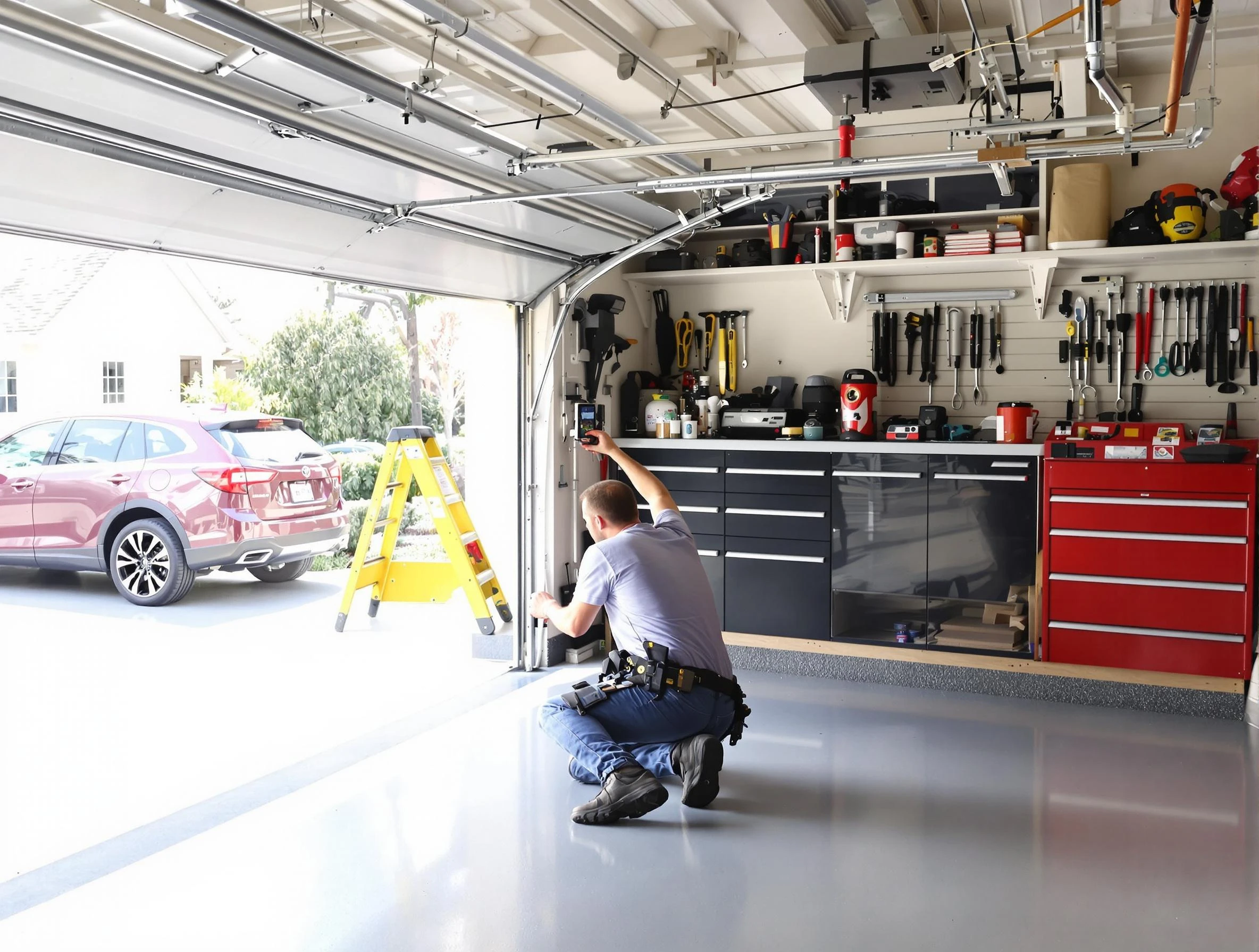 Local garage door repair service by Enon Garage Door Repair in Enon